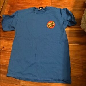 Santa Cruz Classic Dot Skateboards T-Shirt Blue Men’s Medium‎ 0257